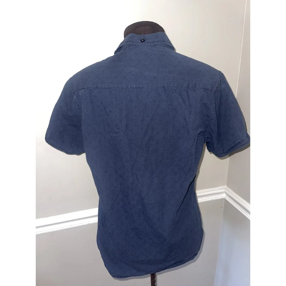Hudson‎ & Barrow NYC Navy Button Down Shirt Mens Sz M